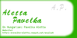 aletta pavelka business card